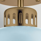 ELS-YORK-MP-PNBR-PB 1 Light York Duo-Mount Pendant Painted Natural Brass