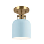 ELS-YORK-MP-PNBR-PB 1 Light York Duo-Mount Pendant Painted Natural Brass