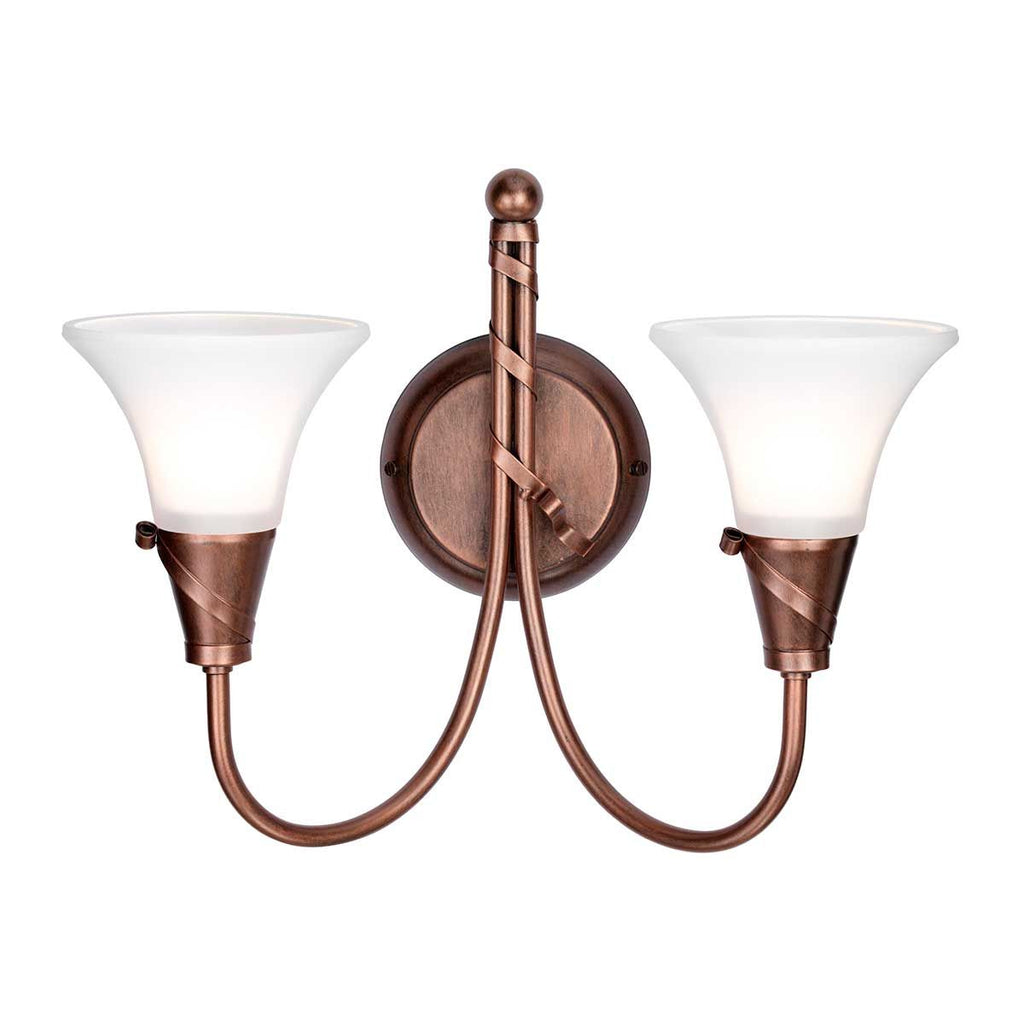 EM2-COPPER Emily 2 Light Wall Light Copper Patina
