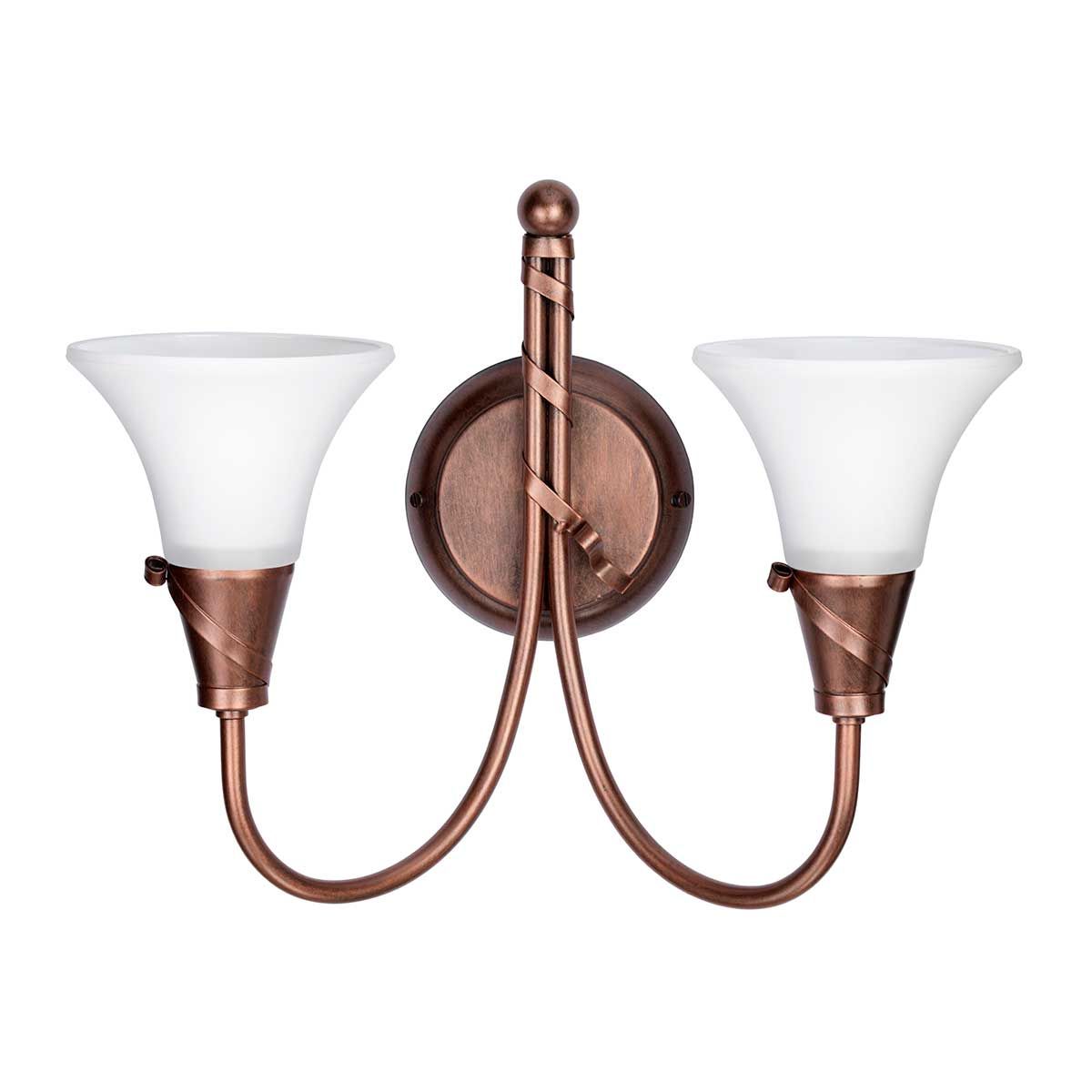 EM2-COPPER Emily 2 Light Wall Light Copper Patina