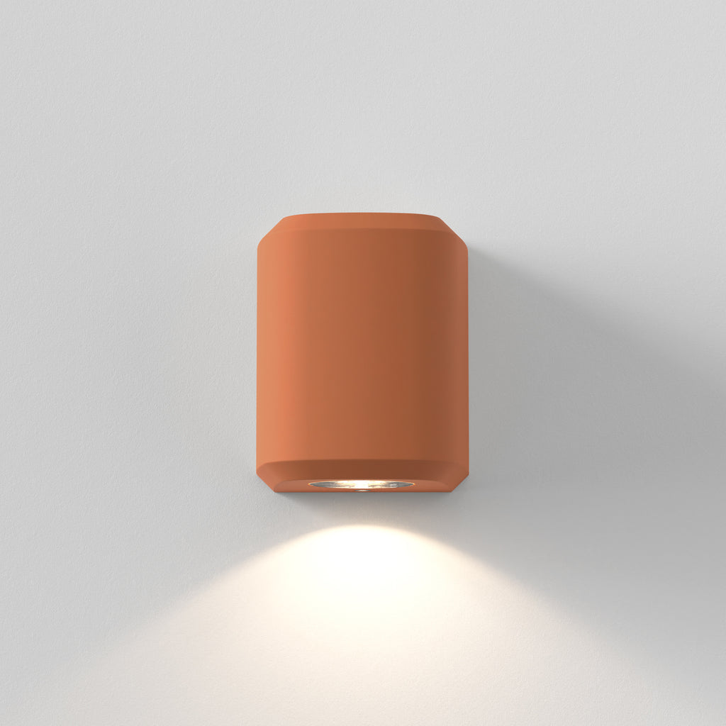 1513007 Brixham Outdoor Single Wall Light Terracotta Concrete