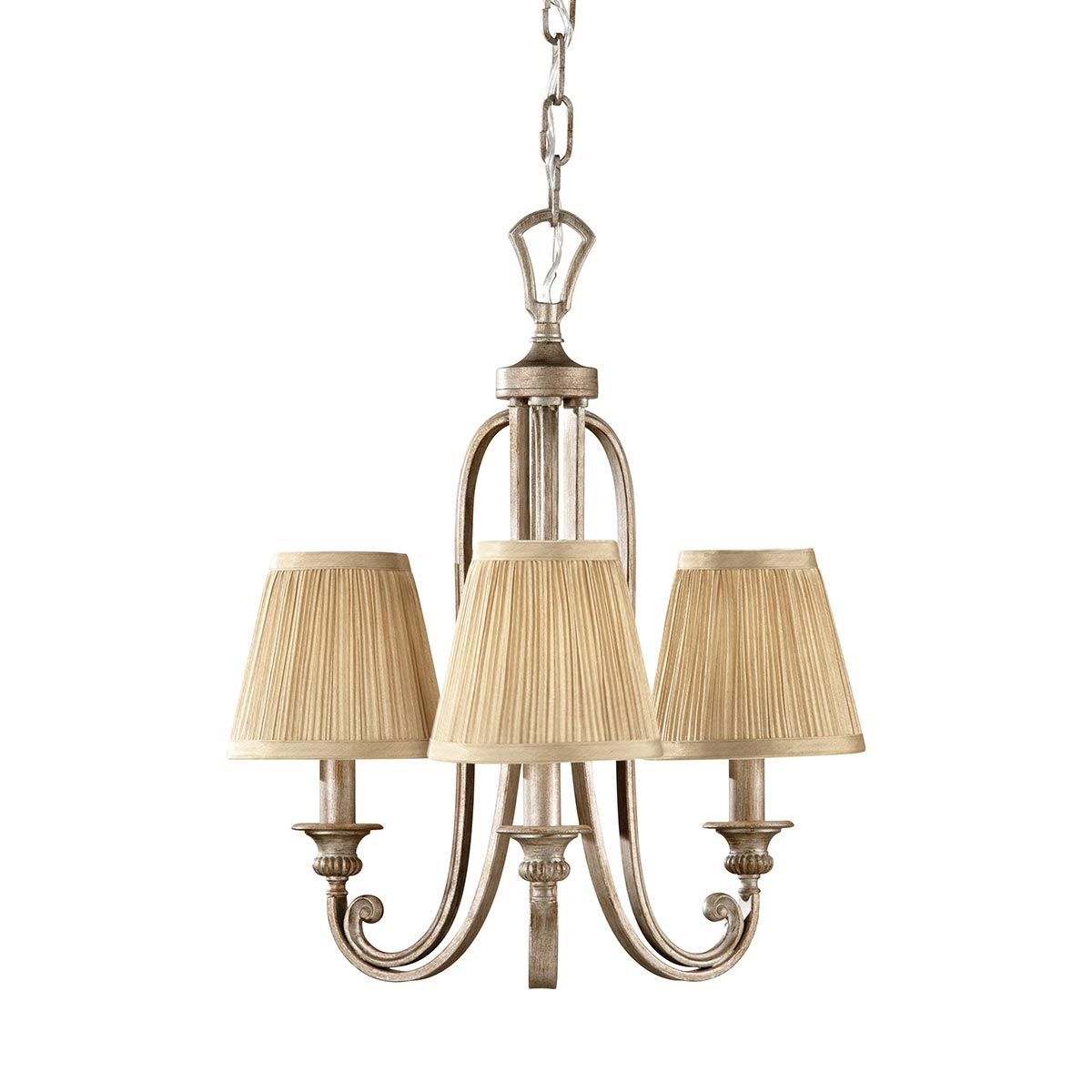 FE-ABBEY3 Abbey 3 Light Chandelier Silver Sand