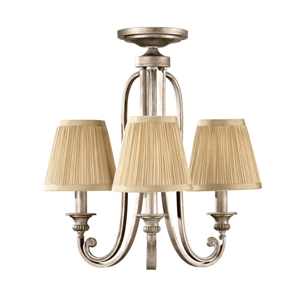 FE-ABBEY3 Abbey 3 Light Chandelier Silver Sand