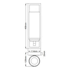 FE-AMALIA1-LBATH Amalia 1 Light Large Bathroom  Wall Light Polished Chrome