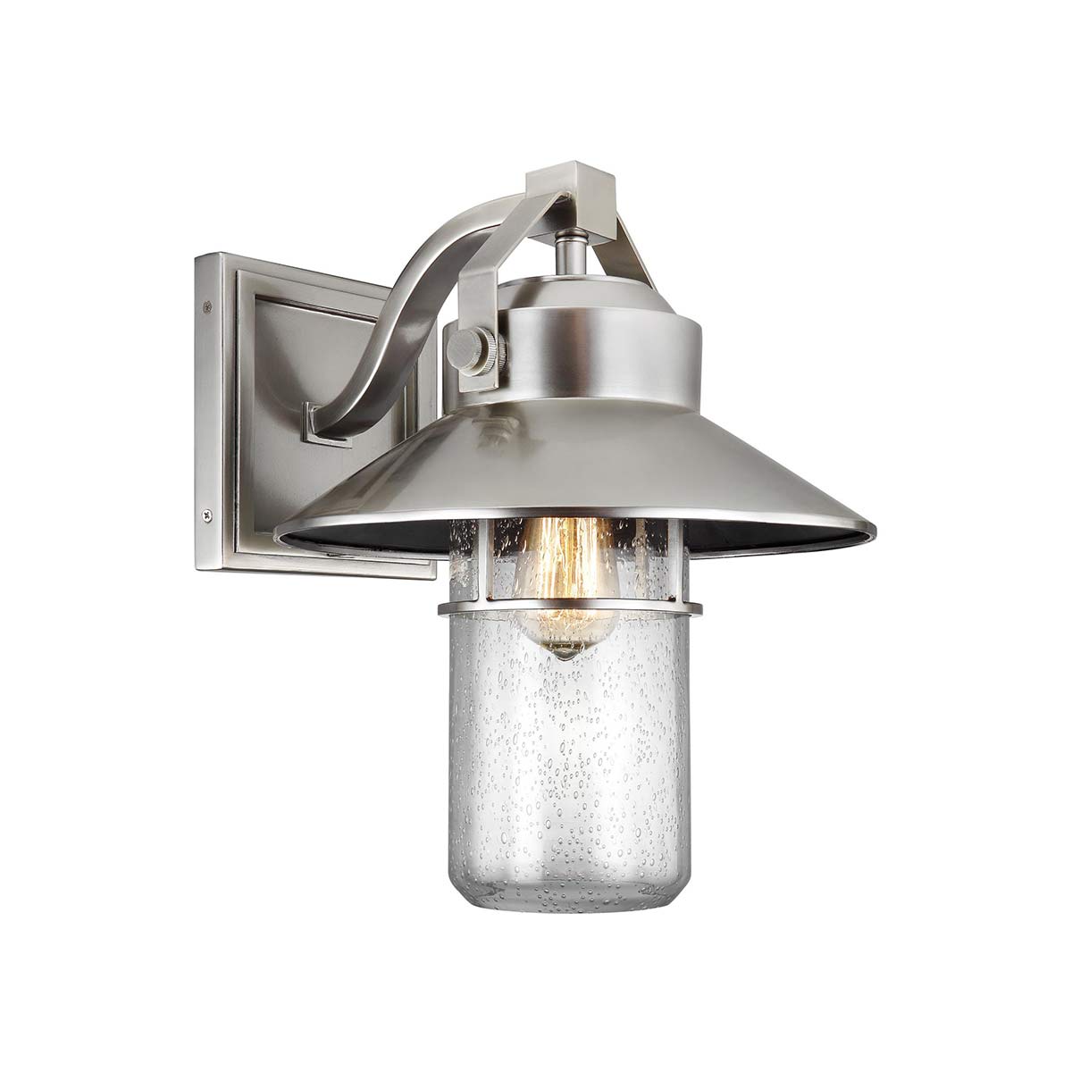 FE-BOYNTON2-L Boynton 1 Light Large  Outdoor Wall Lantern Painted Brushed Steel