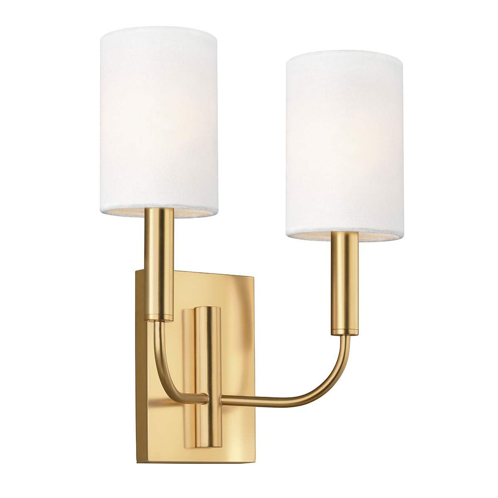 FE-BRIANNA2-BB Brianna 2 Light Wall Light Burnished Brass