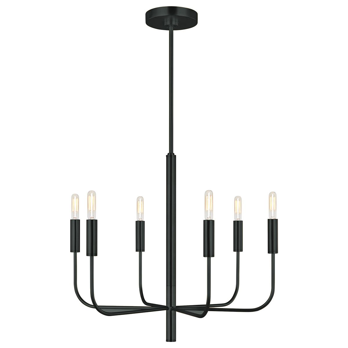 FE-BRIANNA6-BK Brianna 6 Light Chandelier Black