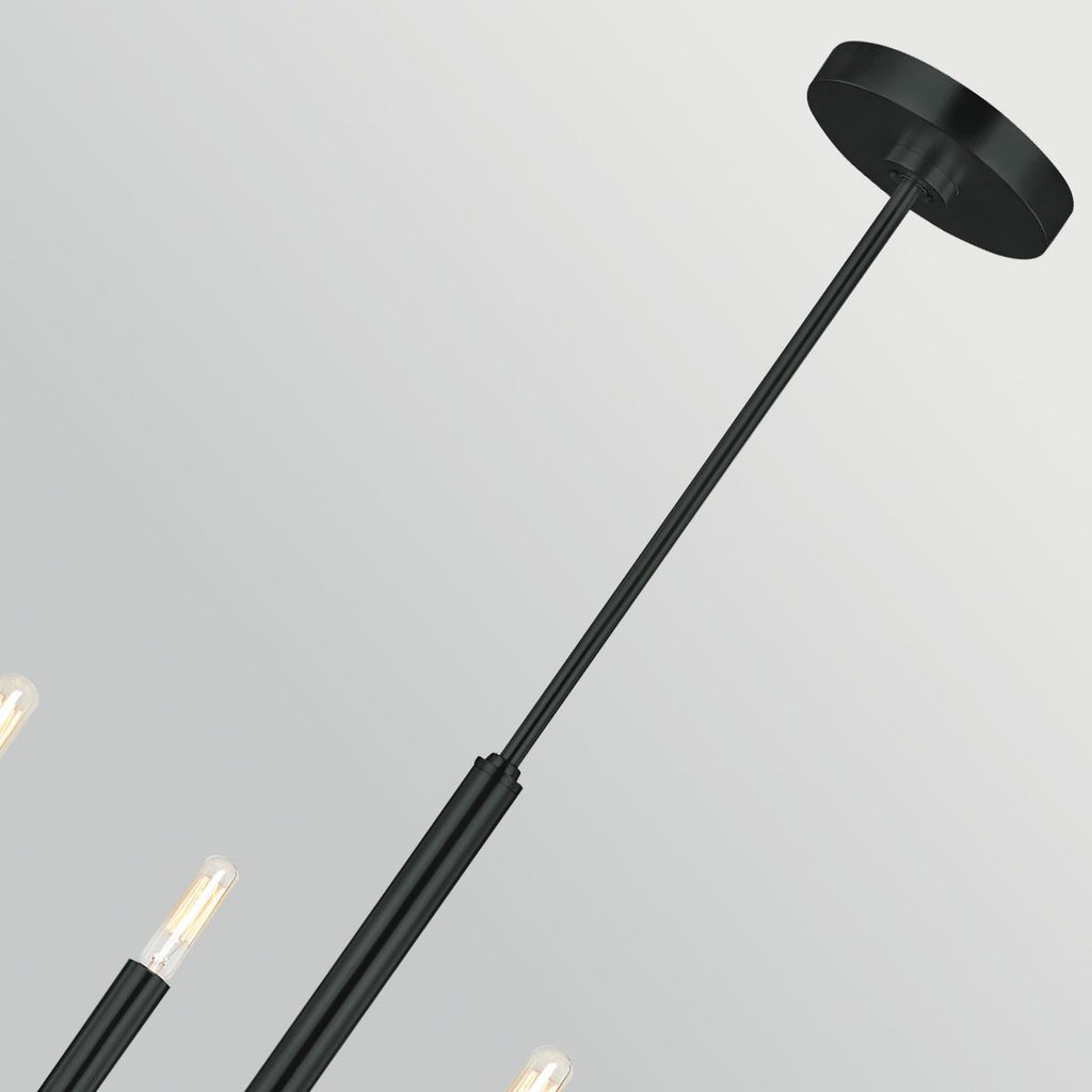 FE-BRIANNA6-BK Brianna 6 Light Chandelier Black