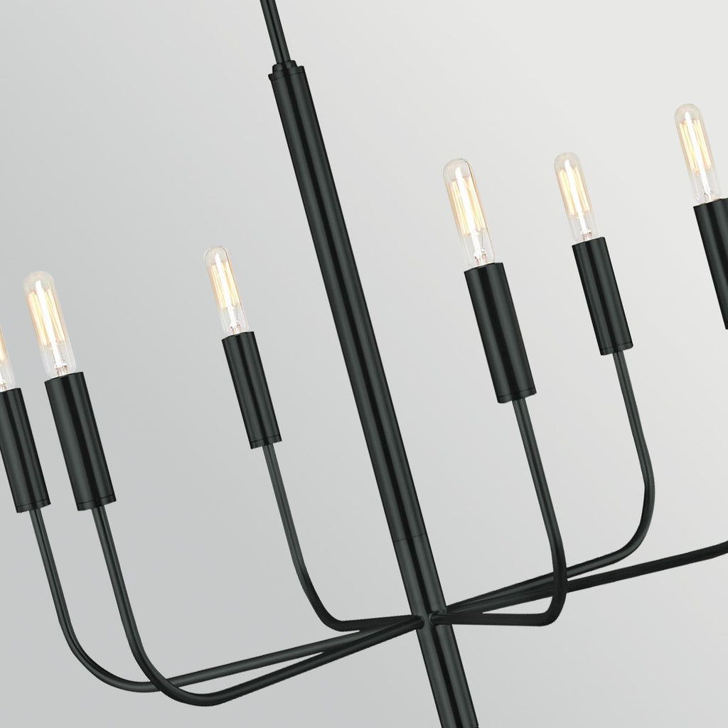 FE-BRIANNA6-BK Brianna 6 Light Chandelier Black