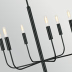 FE-BRIANNA6-BK Brianna 6 Light Chandelier Black