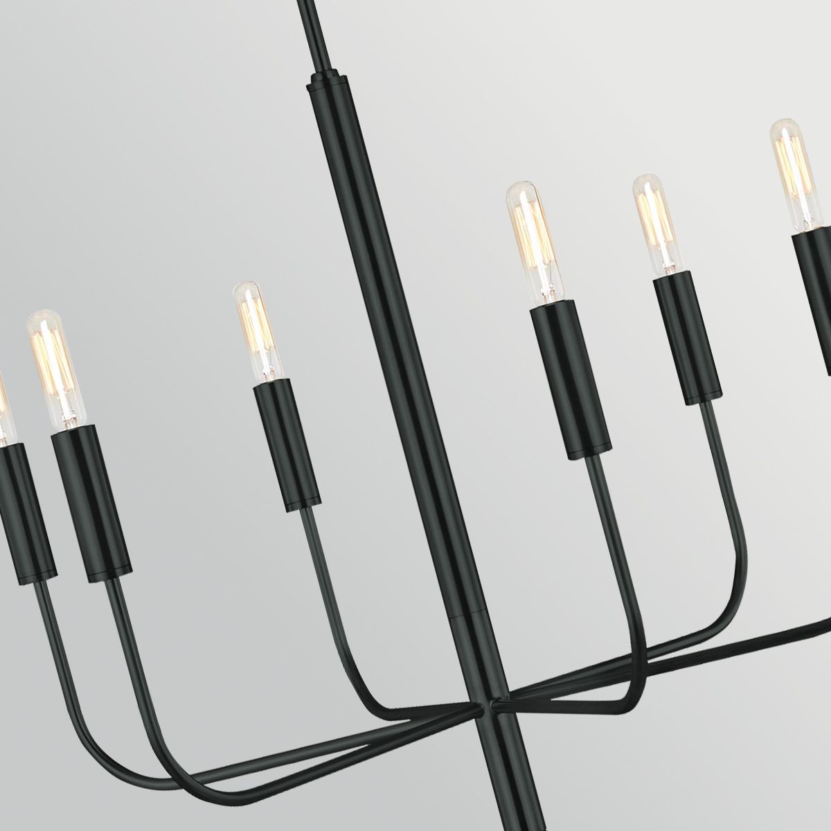 FE-BRIANNA6-BK Brianna 6 Light Chandelier Black
