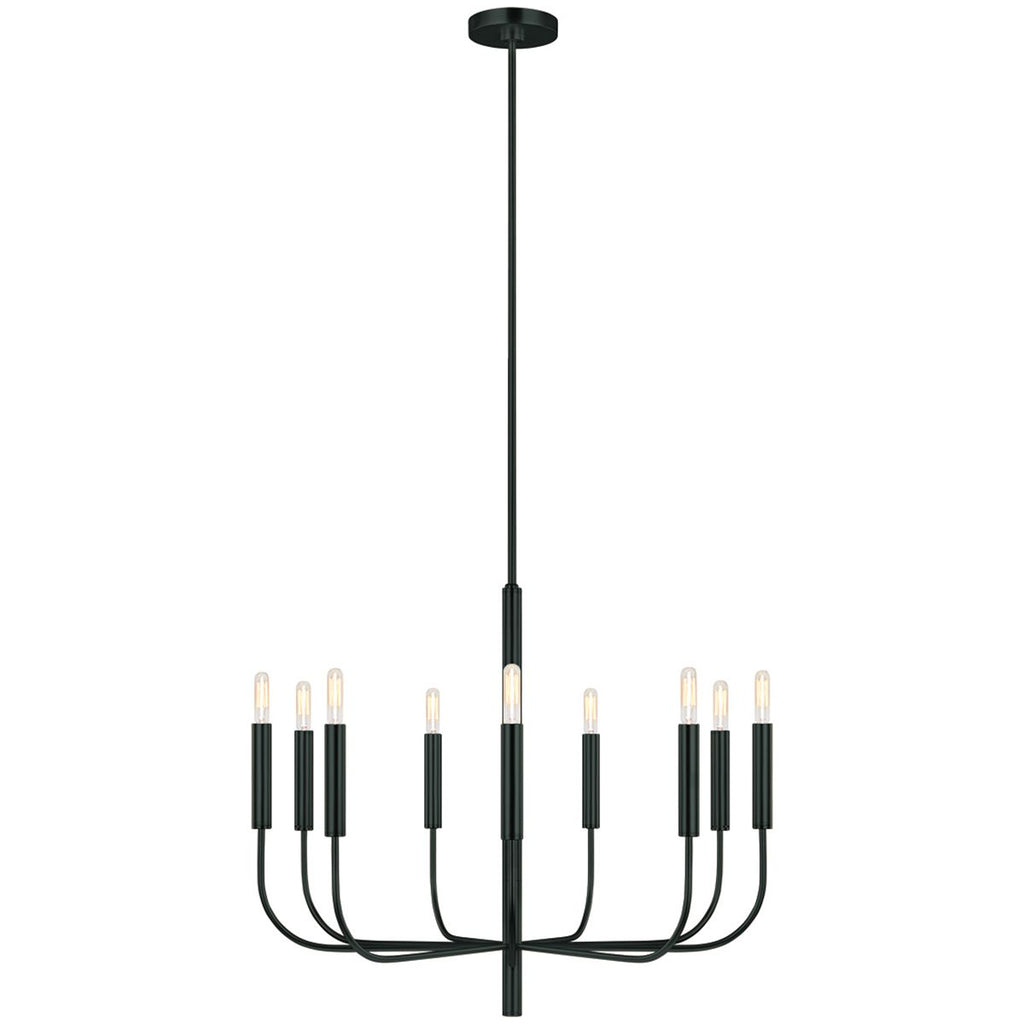 FE-BRIANNA9-BK Brianna 9 Light Chandelier Black