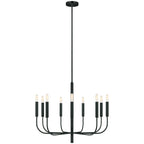 FE-BRIANNA9-BK Brianna 9 Light Chandelier Black