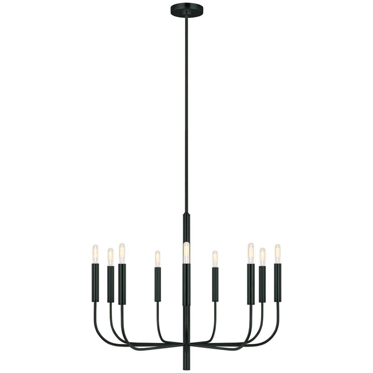FE-BRIANNA9-BK Brianna 9 Light Chandelier Black
