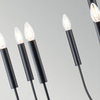 FE-BRIANNA9-BK Brianna 9 Light Chandelier Black