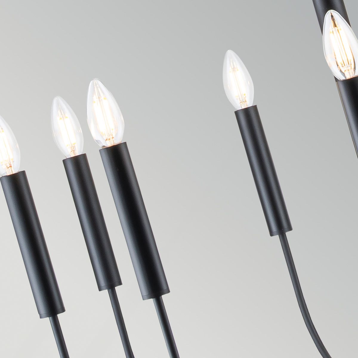 FE-BRIANNA9-BK Brianna 9 Light Chandelier Black