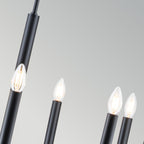 FE-BRIANNA9-BK Brianna 9 Light Chandelier Black