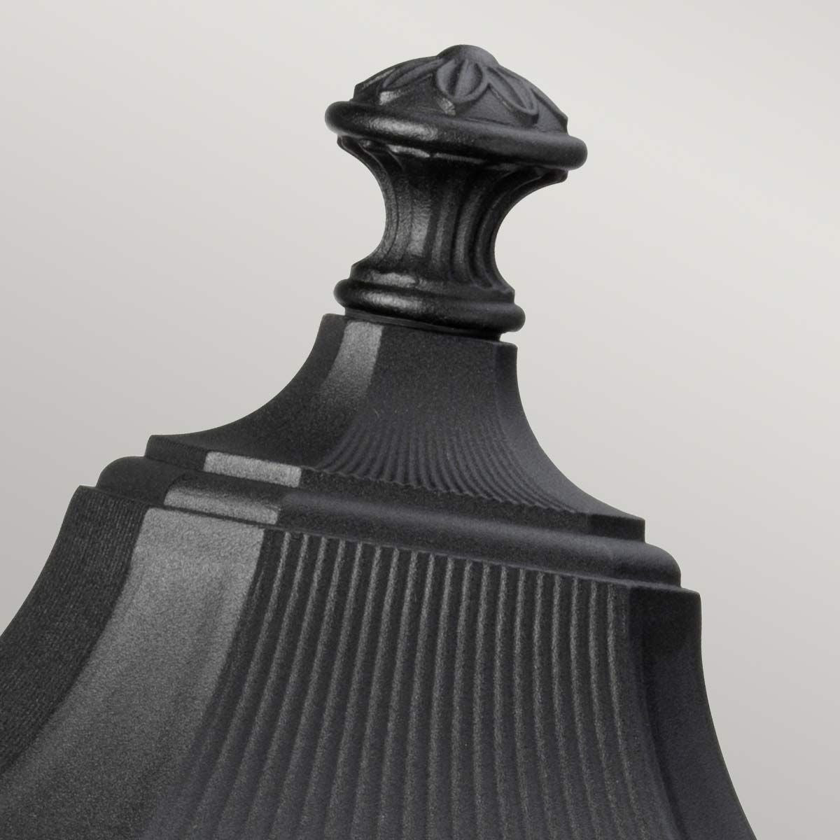 FE-COTSLN3-L-BK Cotswold Lane 3 Light Large  Outdoor Pedestal Black