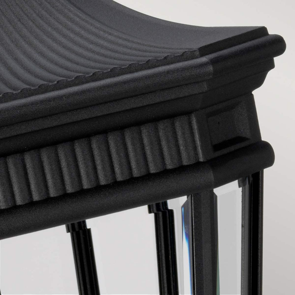 FE-COTSLN3-L-BK Cotswold Lane 3 Light Large  Outdoor Pedestal Black