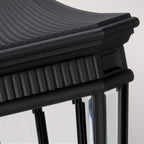 FE-COTSLN3-L-BK Cotswold Lane 3 Light Large  Outdoor Pedestal Black