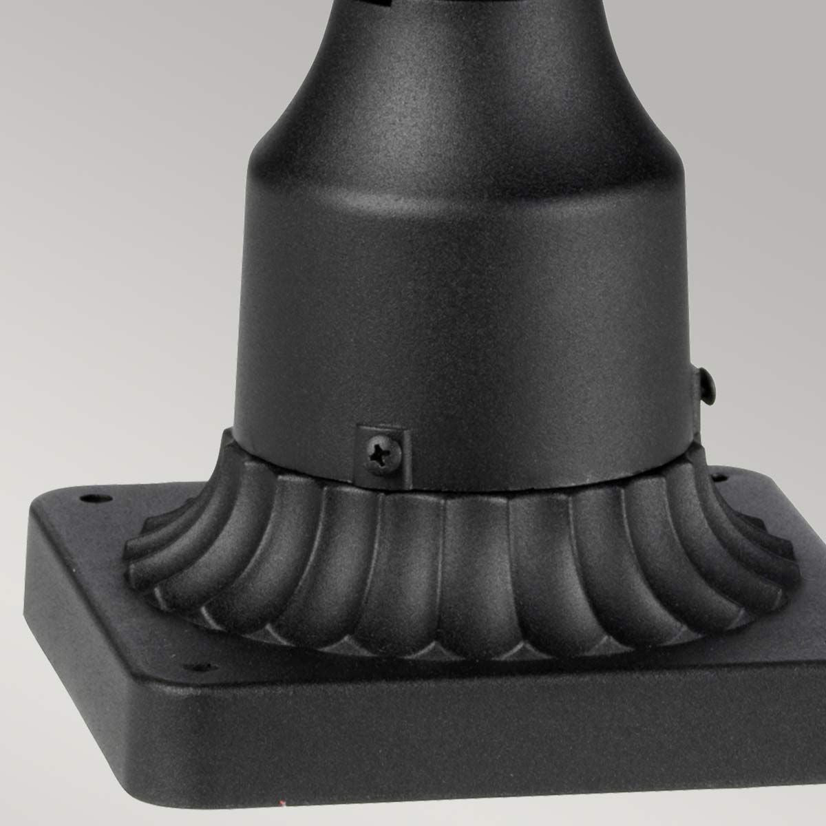 FE-COTSLN3-L-BK Cotswold Lane 3 Light Large  Outdoor Pedestal Black