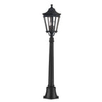 FE-COTSLN4-M-BK Cotswold Lane 2 Light Medium  Outdoor Pillar Black