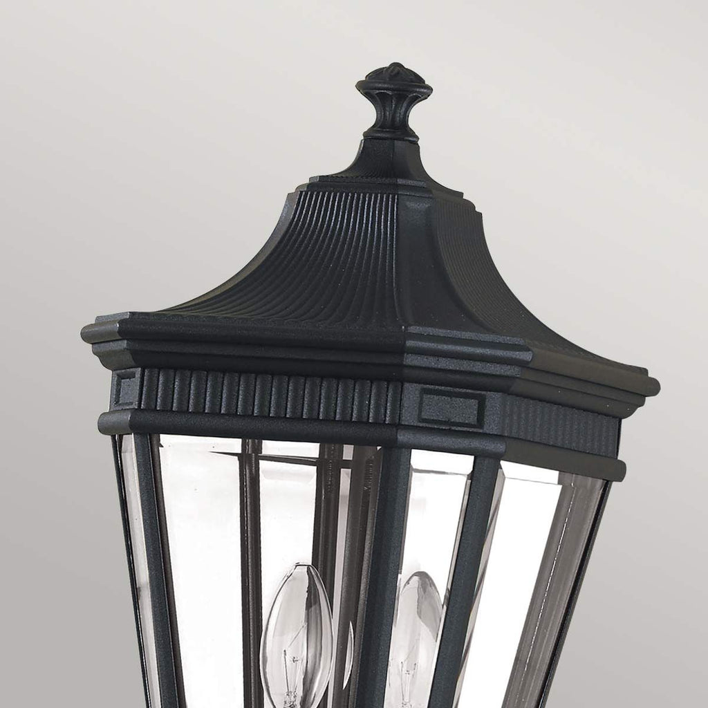 FE-COTSLN4-M-BK Cotswold Lane 2 Light Medium  Outdoor Pillar Black