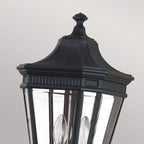 FE-COTSLN4-M-BK Cotswold Lane 2 Light Medium  Outdoor Pillar Black