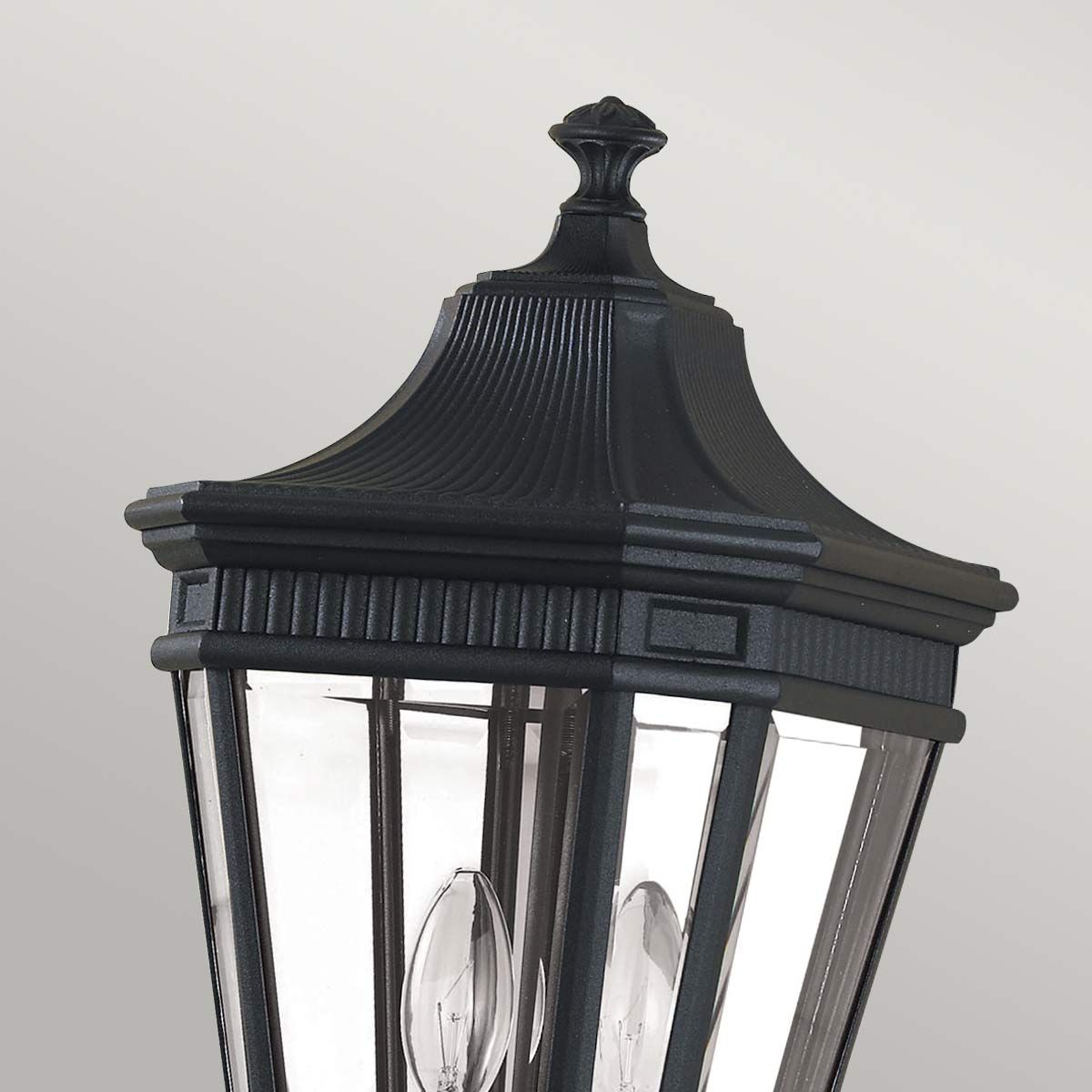 FE-COTSLN4-M-BK Cotswold Lane 2 Light Medium  Outdoor Pillar Black