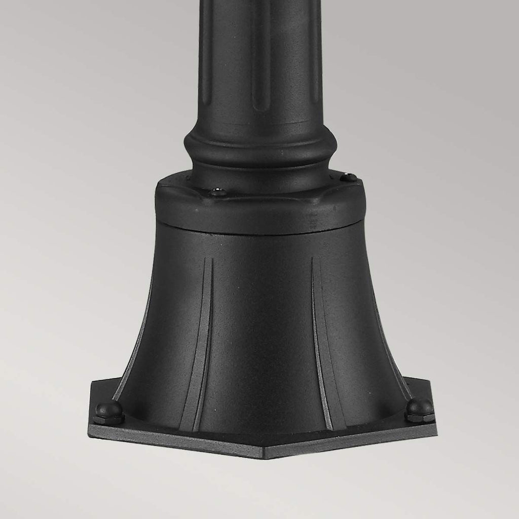 FE-COTSLN4-M-BK Cotswold Lane 2 Light Medium  Outdoor Pillar Black