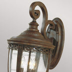 FE-EB2-L-BRB English Bridle 3 Light Large Outdoor  Wall Lantern British Bronze