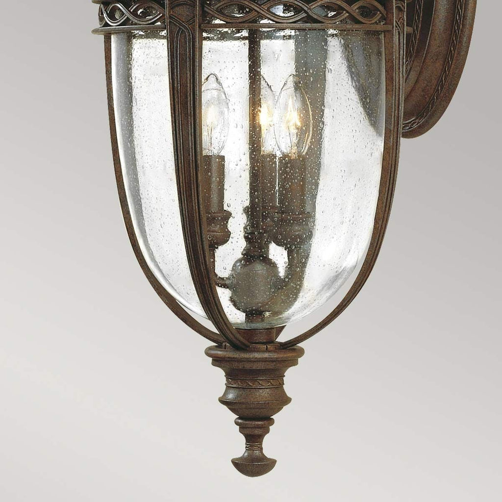 FE-EB2-L-BRB English Bridle 3 Light Large Outdoor  Wall Lantern British Bronze