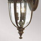 FE-EB2-L-BRB English Bridle 3 Light Large Outdoor  Wall Lantern British Bronze