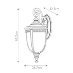 FE-EB2-L-BRB English Bridle 3 Light Large Outdoor  Wall Lantern British Bronze