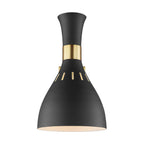 FE-JOAN1-MB Joan 1 Light Wall Light Midnight Black / Burnished Brass