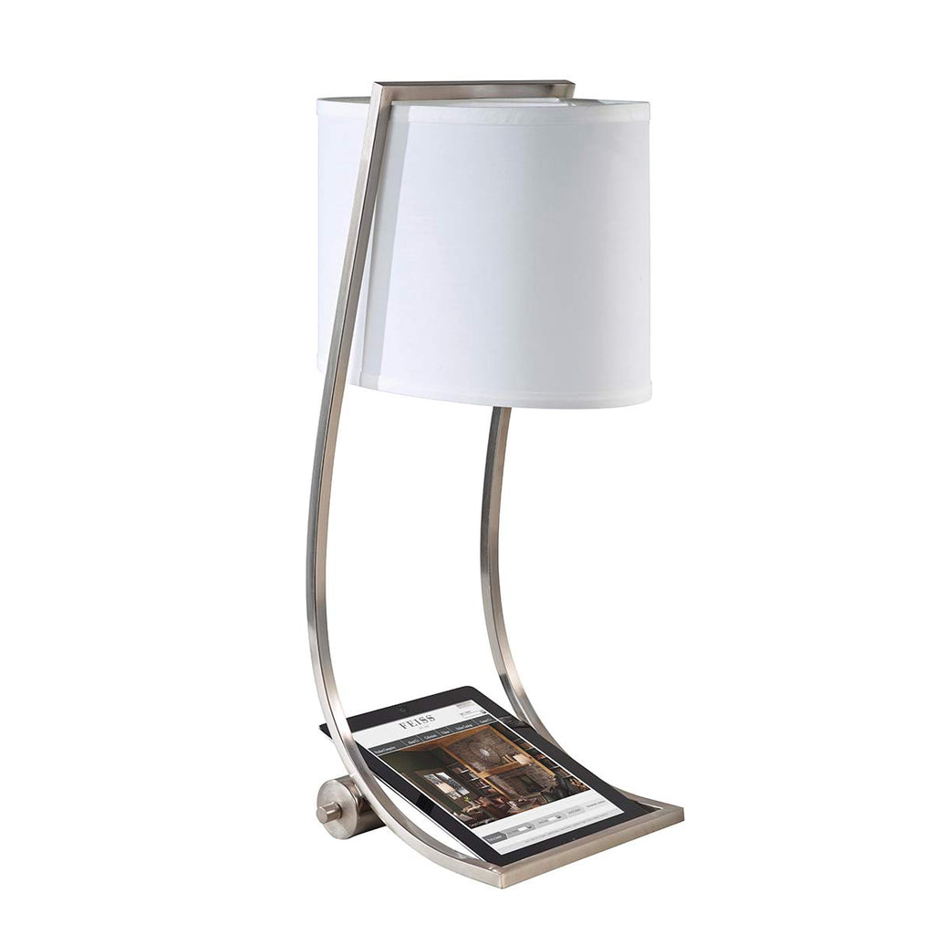 FE-LEX-TL-BS Lex 1 Light Table Lamp - Brushed Steel Brushed Steel
