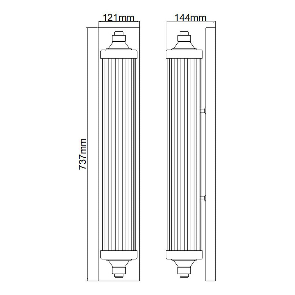 FE-PAULSON-W4 Paulson 4 Light Bathroom  Bar Light Chrome