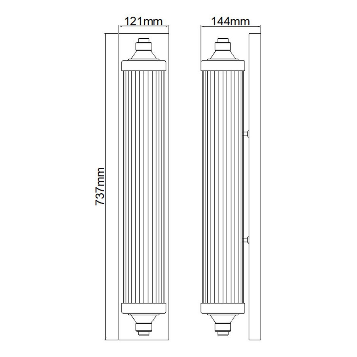 FE-PAULSON-W4 Paulson 4 Light Bathroom  Bar Light Chrome