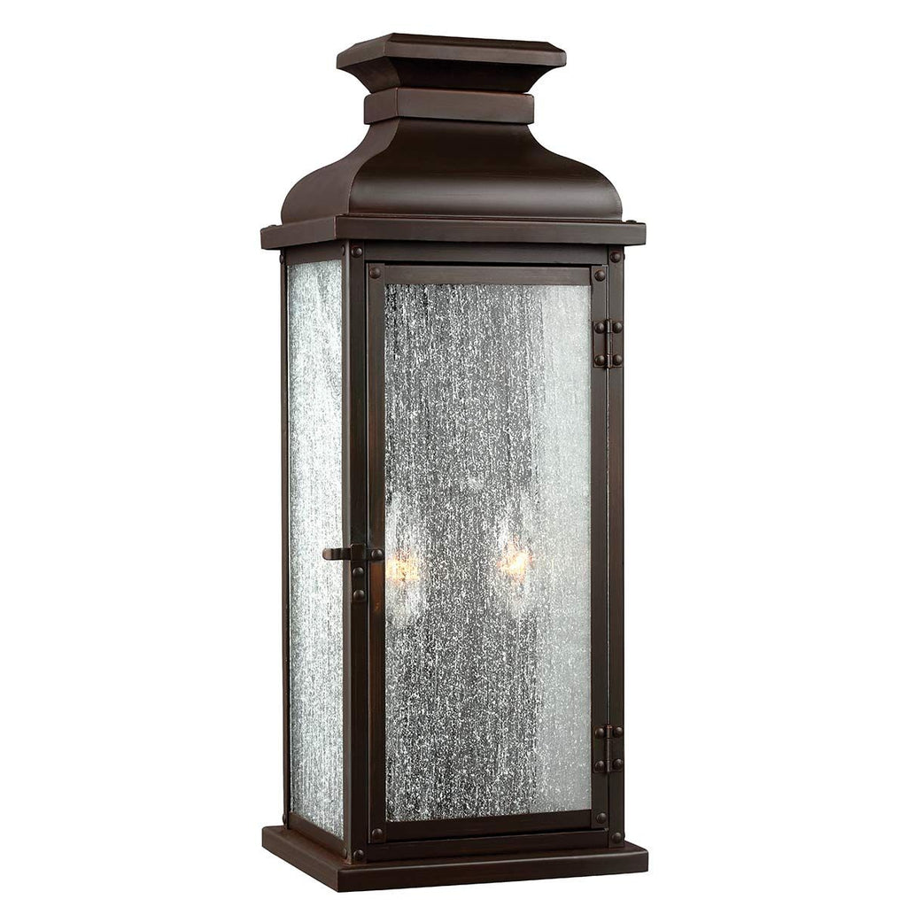 FE-PEDIMENT-M Pediment 2 Light Medium  Outdoor Wall Lantern Dark Aged Copper