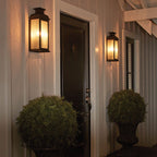 FE-PEDIMENT-M Pediment 2 Light Medium  Outdoor Wall Lantern Dark Aged Copper