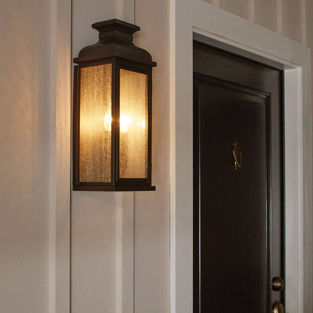 FE-PEDIMENT-M Pediment 2 Light Medium  Outdoor Wall Lantern Dark Aged Copper