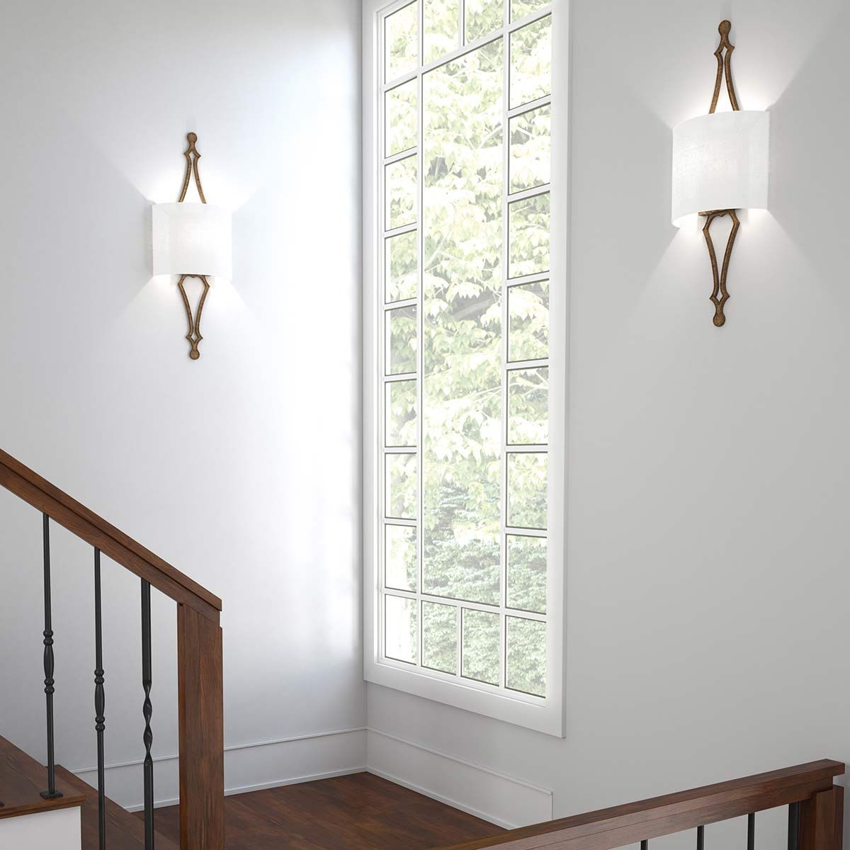 FE-TILLING1-DSGL Tilling 1 Light Wall Light Distressed Gold leaf