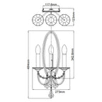 FE-VALENTINA-W3 Valentina 3 Light Wall Light Oxidized Bronze
