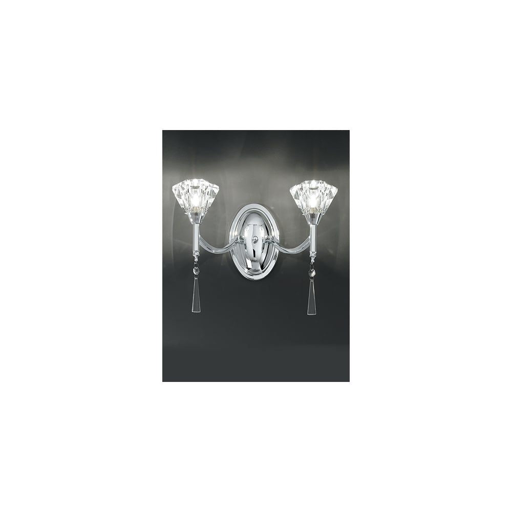 FL2237/2 Desian 2 Light Wall Bracket Chrome (S)