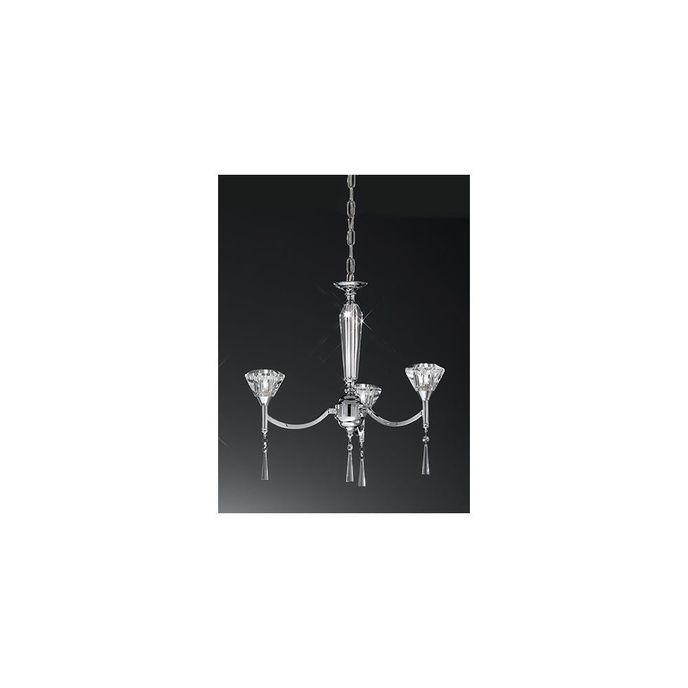 FL2237/3 Desian 3 Light Pendant Chrome (S)