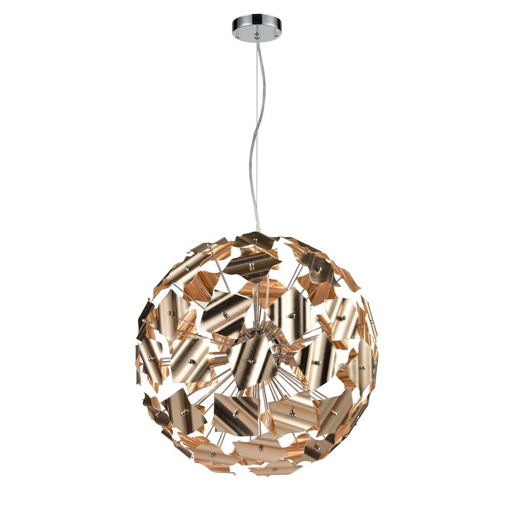 FL2392-9 9 Light Pendant Gold Colour (SD)