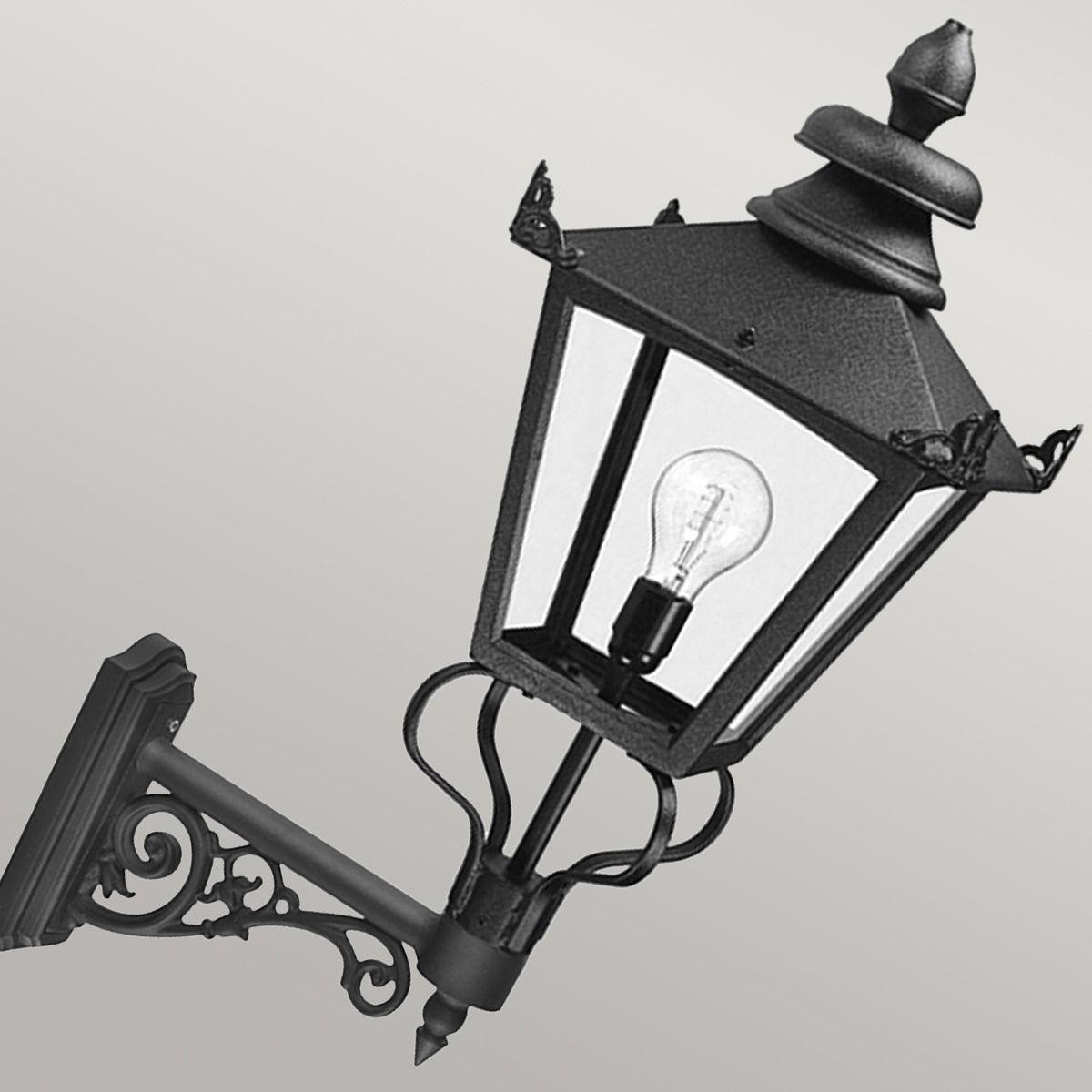 GB1-BLACK Grampian 1 Light  Outdoor Wall Lantern Black