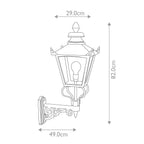 GB1-BLACK Grampian 1 Light  Outdoor Wall Lantern Black