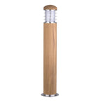 GZ-POOLE-B Poole 1 Light  Outdoor Bollard Teak and Stainless Steel
