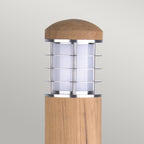 GZ-POOLE-B Poole 1 Light  Outdoor Bollard Teak and Stainless Steel